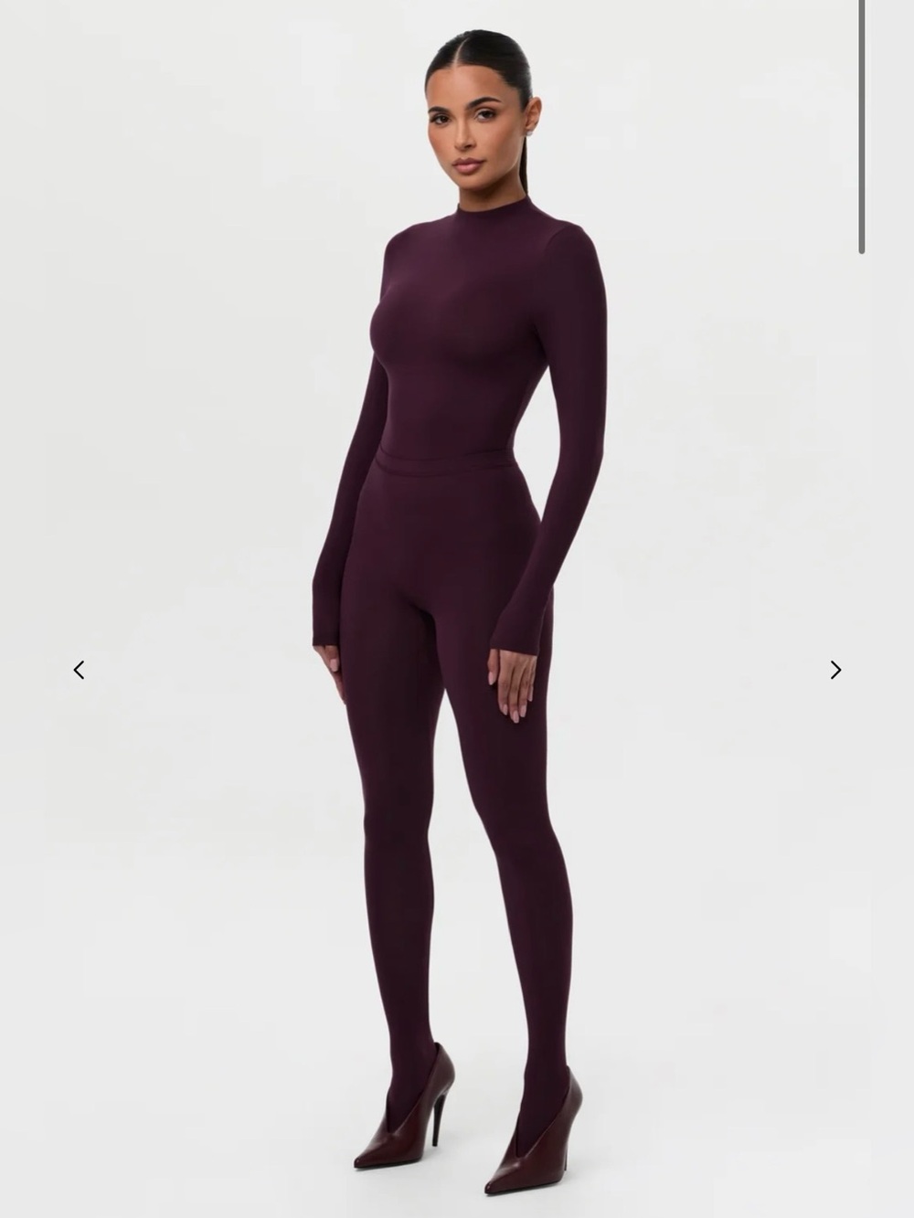 Naked Wardrobe Naked Closed Toe Legging Dark Plum